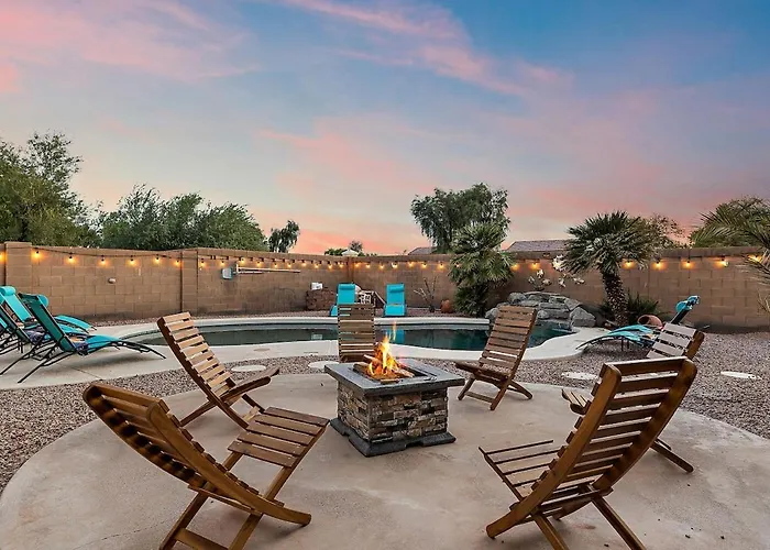 Villa Reset & Rally! Heated Pool Firepit Bbq 17 Ppl Casa Grande