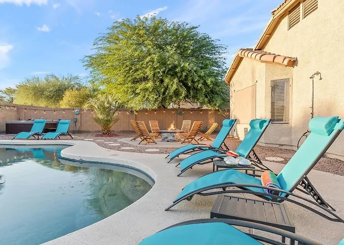 Reset & Rally! Heated Pool Firepit Bbq 17 Ppl Casa Grande